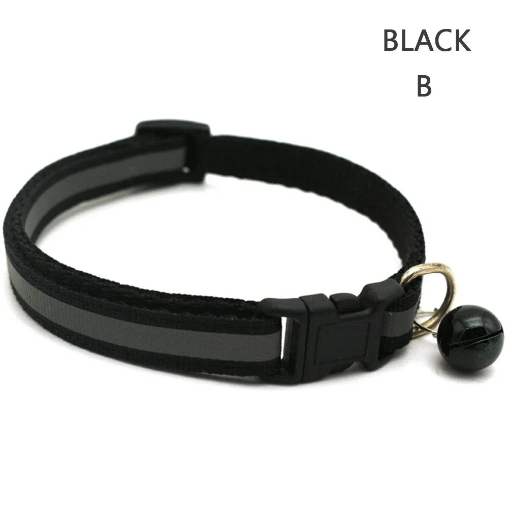 Reflective Nylon Dog Collar Night Safety Flashing Light up Adjustable Dog Leash Pet Collar for Cats and Small Dogs Pet Supplies
