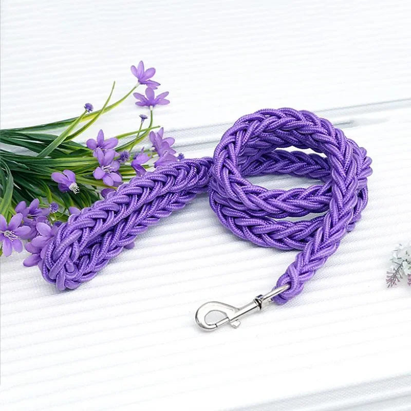 130Cm L/XL Super Strong Coarse Nylon Dog Leash Army Green Canvas Double Row Adjustable Dog Collar for Medium Large Dogs