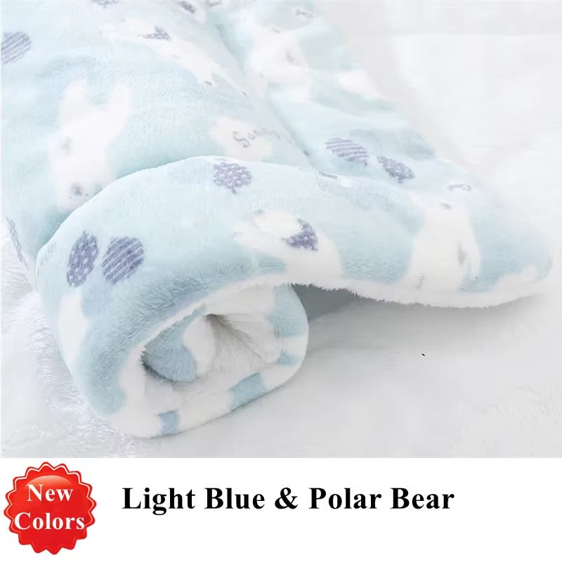 Pet Sleeping Mat Warm Dog Bed Soft Fleece Pet Blanket Cat Litter Puppy Sleep Mat Lovely Mattress Cushion for Small Large Dogs