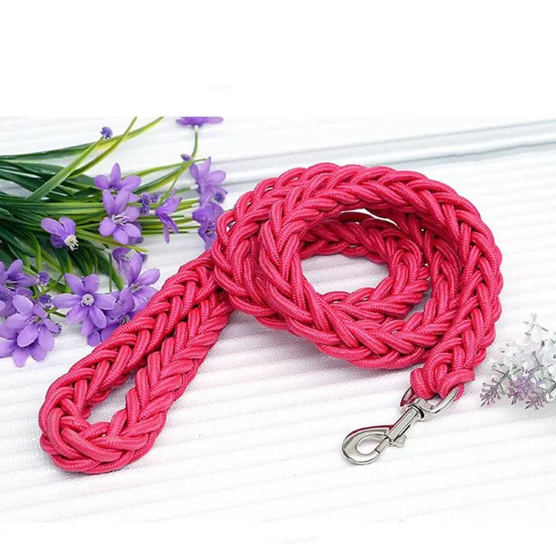 130Cm L/XL Super Strong Coarse Nylon Dog Leash Army Green Canvas Double Row Adjustable Dog Collar for Medium Large Dogs