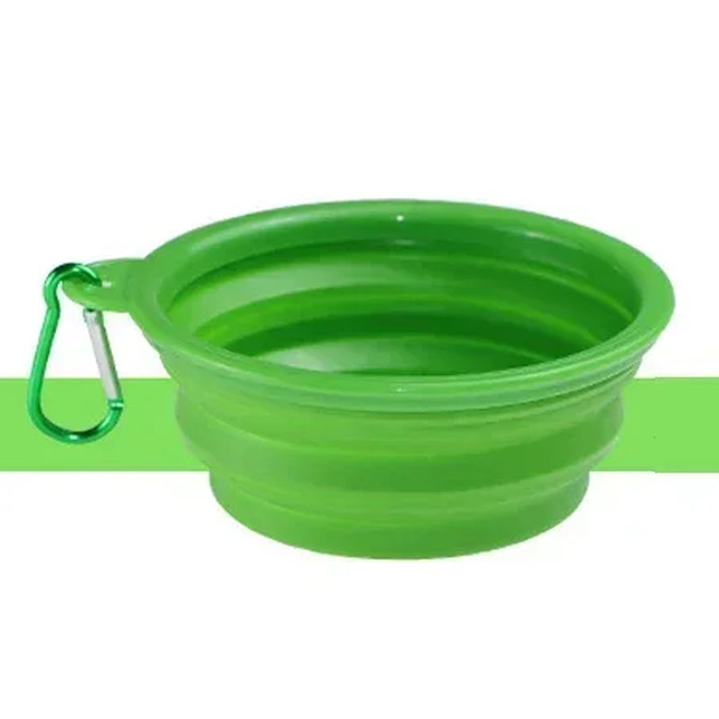 1000/350Ml Solid Color Foldable Dog Bowl Food Container Collapsible Dog Bowl Water Dish Feeder Portable Water Bowl for Pet Cats