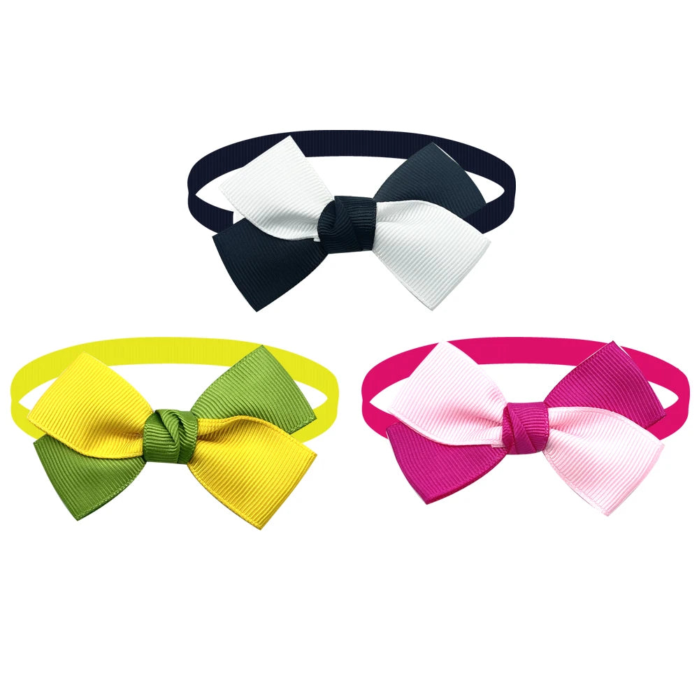 50/100Pcs Pet Dog Bowties Flowers Dog Accessories Dog Bow Tie Small Dog Bowties Collar Pet Products Dog Accessories for Dogs
