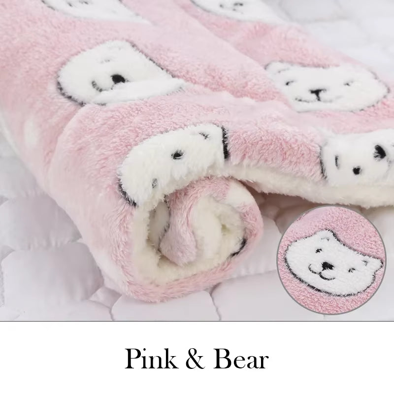 Pet Sleeping Mat Warm Dog Bed Soft Fleece Pet Blanket Cat Litter Puppy Sleep Mat Lovely Mattress Cushion for Small Large Dogs