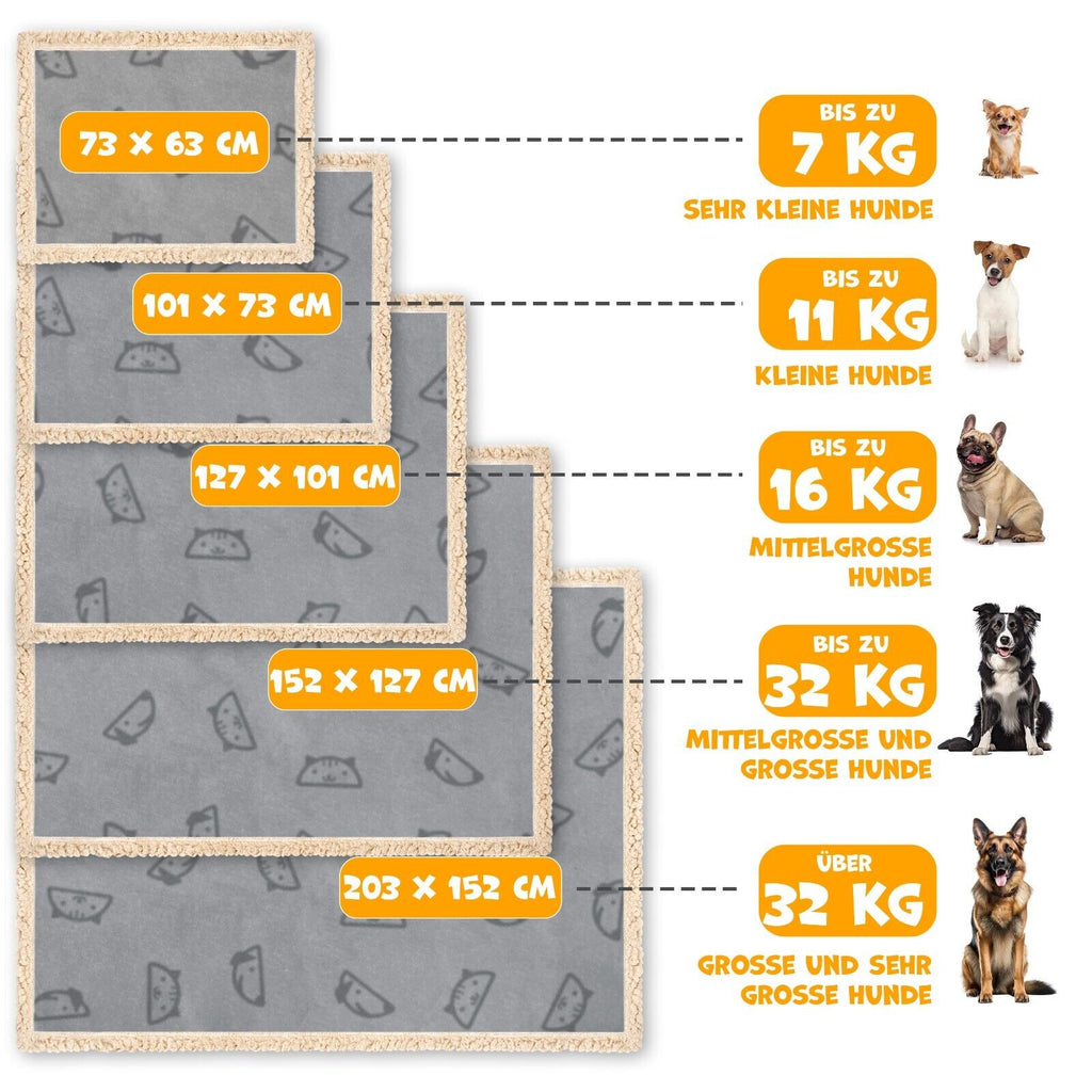 LOVPET® Hunde Decke Wasserdicht Haustier Trockenbett Fleece, 3X Spielzeugknoch